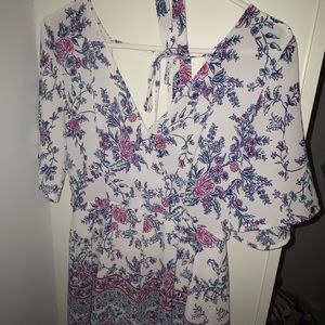 Wrap floral romper